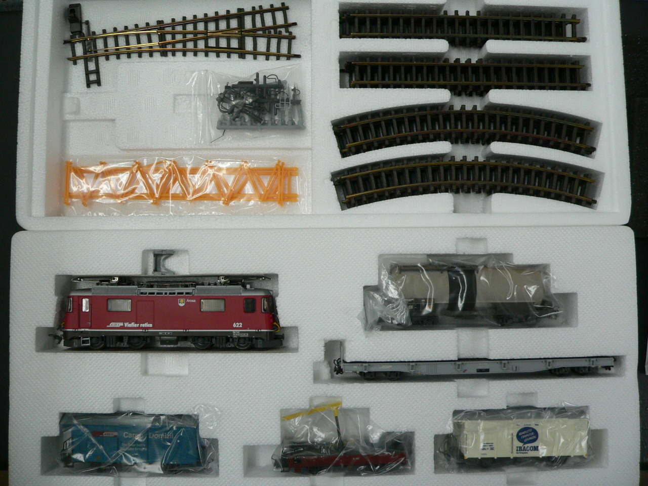 BEMO製HOm、12mmゲージのスイス・レーティッシュ鉄道の中古品