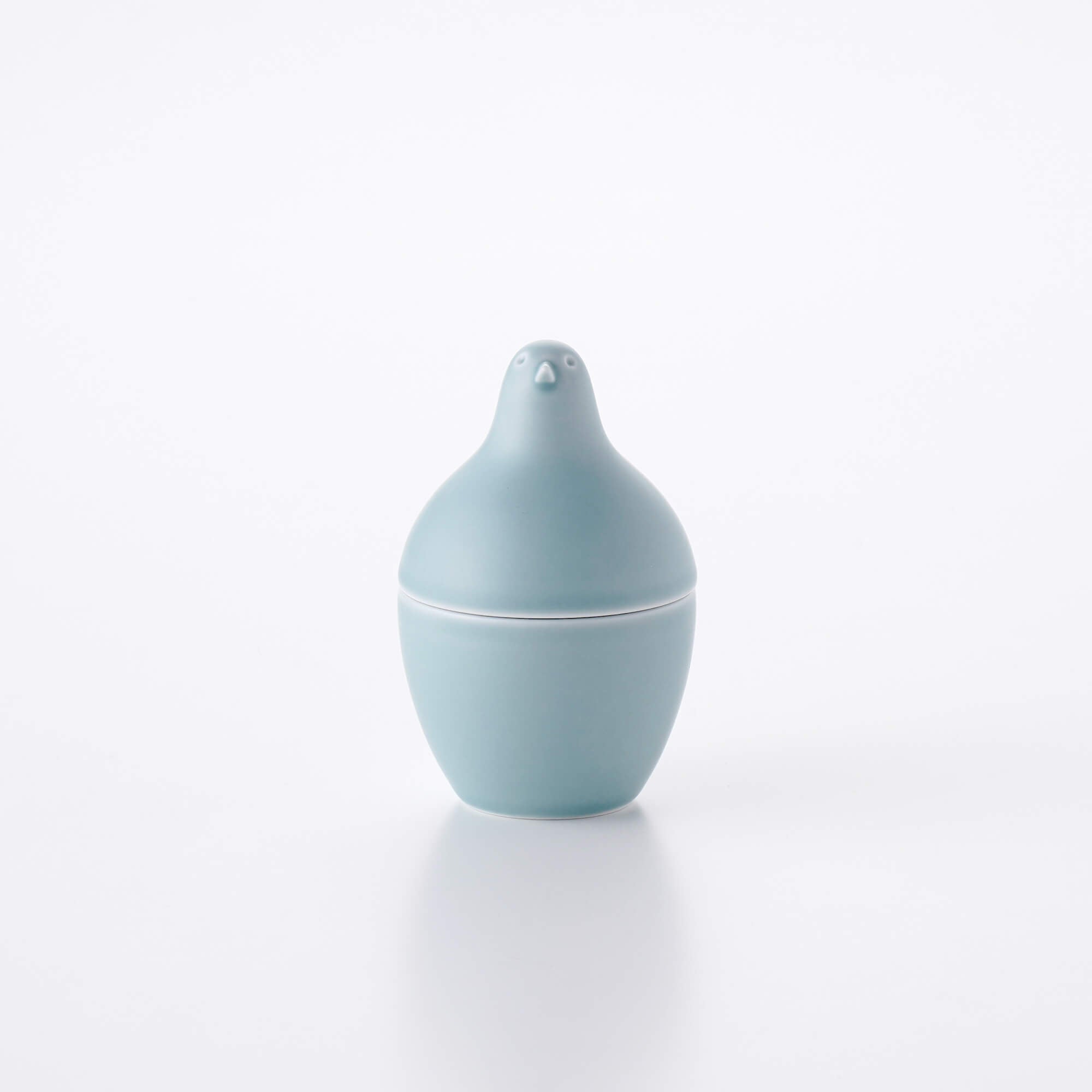 PICCOLO とり型蓋付ようじ立て みずいろマット | 白山陶器直営