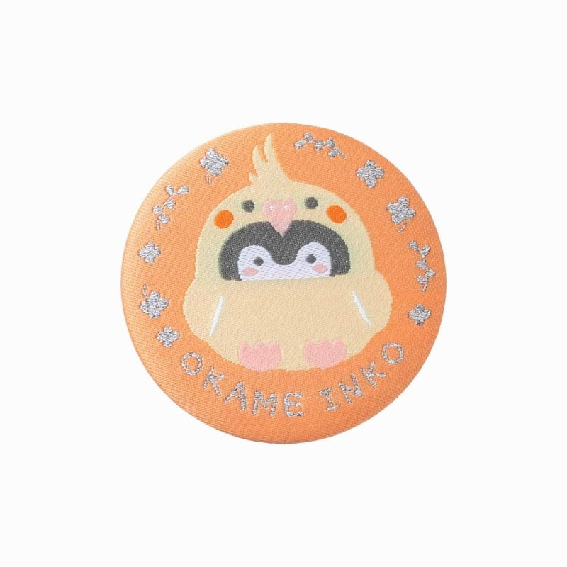 コウペンちゃん オカメインコちゃんなジャガード織缶バッジ – コウペン