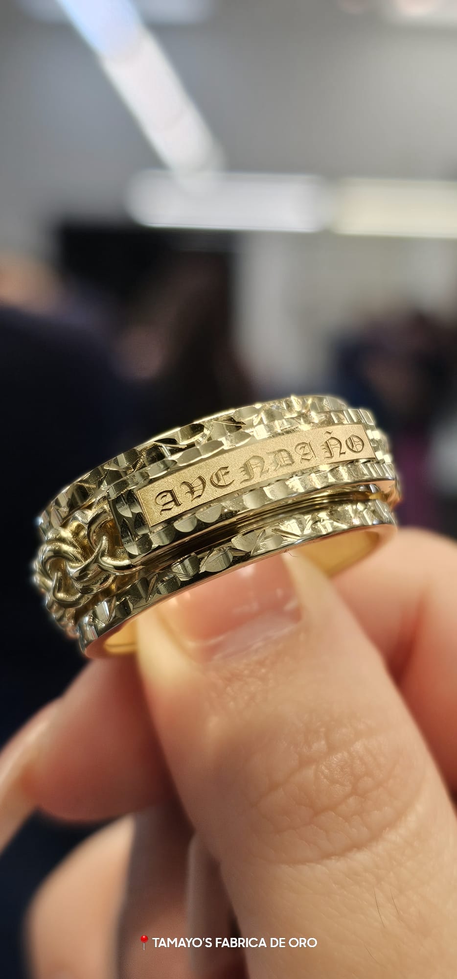 10k Yellow Gold Chino Link Spinning Ring – TAMAYO GOLD LLC