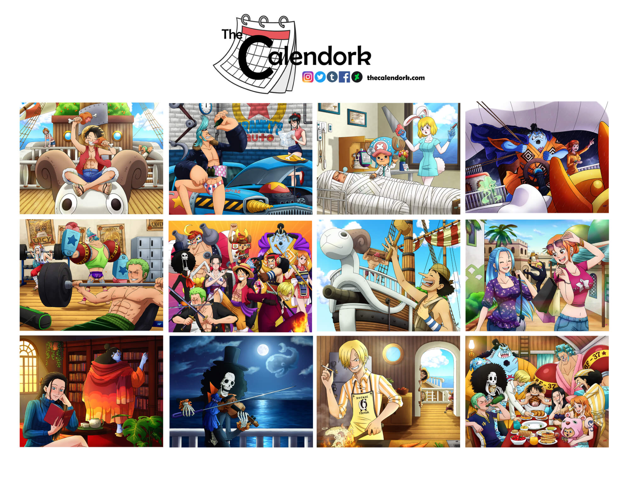 2026 One Piece Wall Calendar – The Calendork
