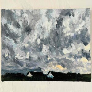 原画「夏の終わりの朝2」F3・油彩 | かいがのみせあかちゃん