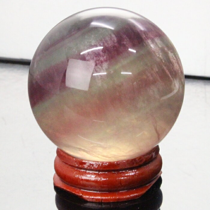 在庫処分」82mmAAA級天然フローライト蛍石丸玉B85F1/211F06D