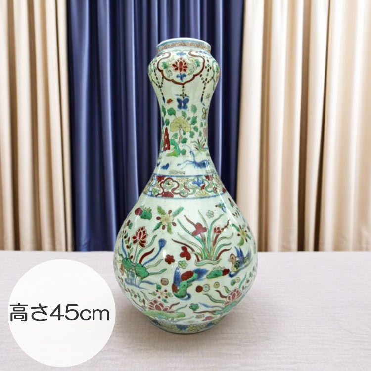 楽天市場】景徳鎮 嘉靖赤絵花生 高さ約45cm 中国美術 壺 希少 花瓶