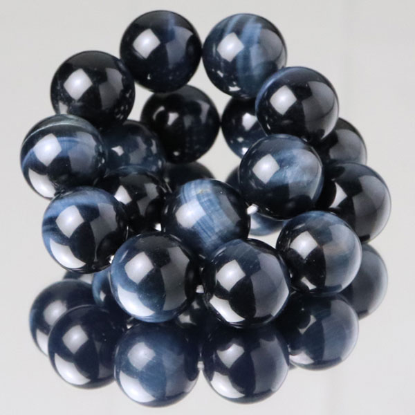 楽天市場】ホークスアイ（青虎目石） ブレスレット 約12mm ストレート