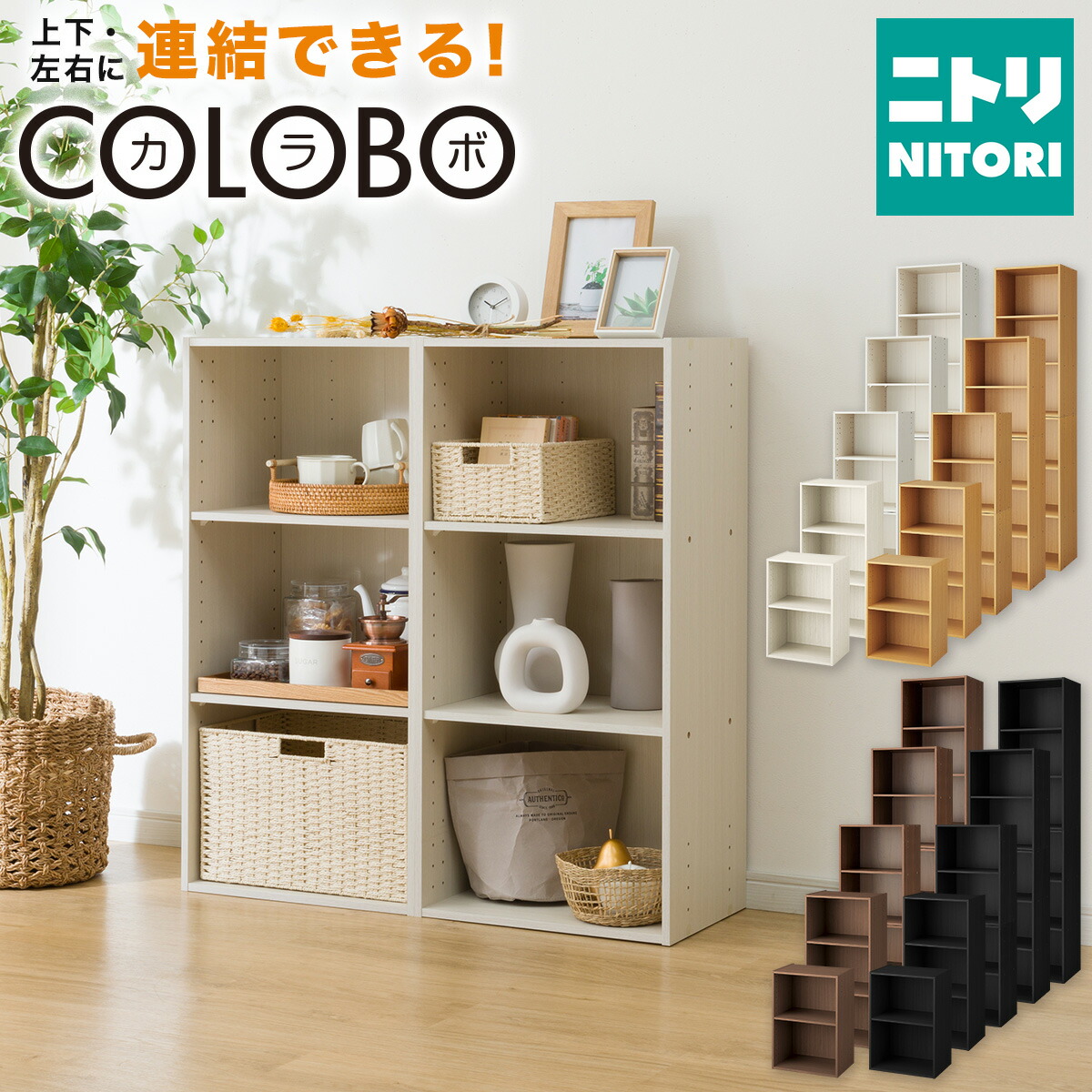 楽天市場】連結できるNカラボ レギュラー カラーボックス ニトリ