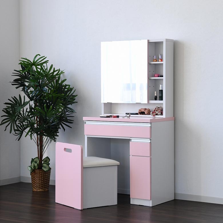 楽天市場】ドレッサー 姫鏡台 化粧台 一面鏡ドレッサー おしゃれ