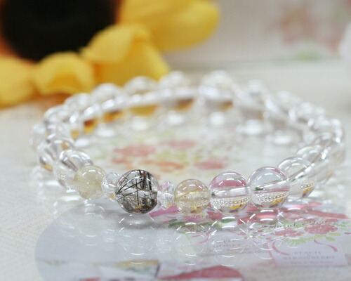 楽天市場】ブラックルチル ゴールドルチル 水晶 ブレスレット ゴールド