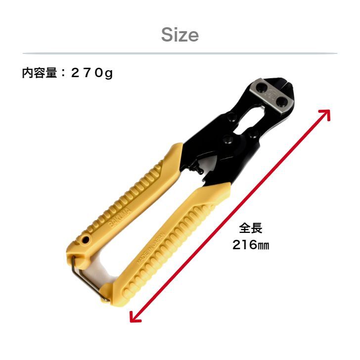 楽天市場】バクマ工業 ミニカッター MC200 番線カッター ミニ