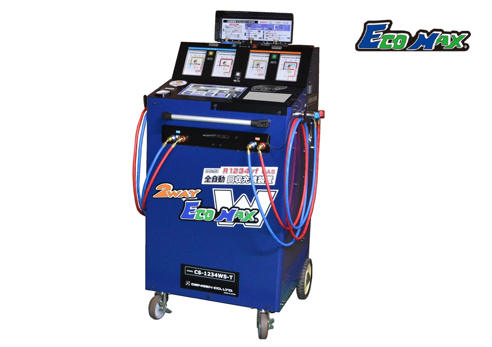 R-1234yf専用POE・PAG兼用 全自動回収再生真空引充填装置 タブレット