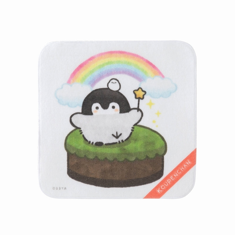 コウペンちゃん 虹がかかるハンドタオル（虹の小島） – コウペンちゃん