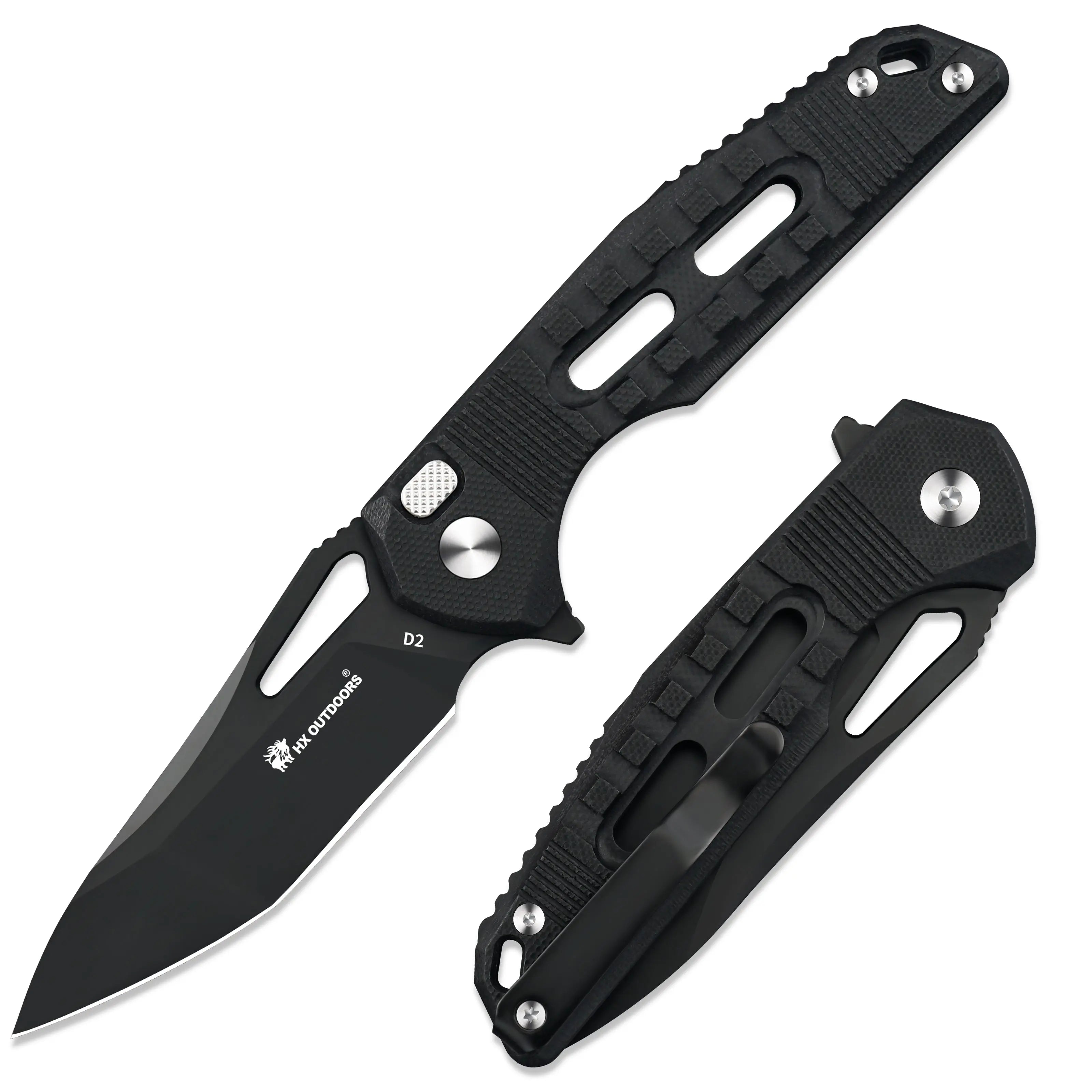 ROCK ONYX D2 G10 | EDC Button Lock Pocket Knife – HX OUTDOORS