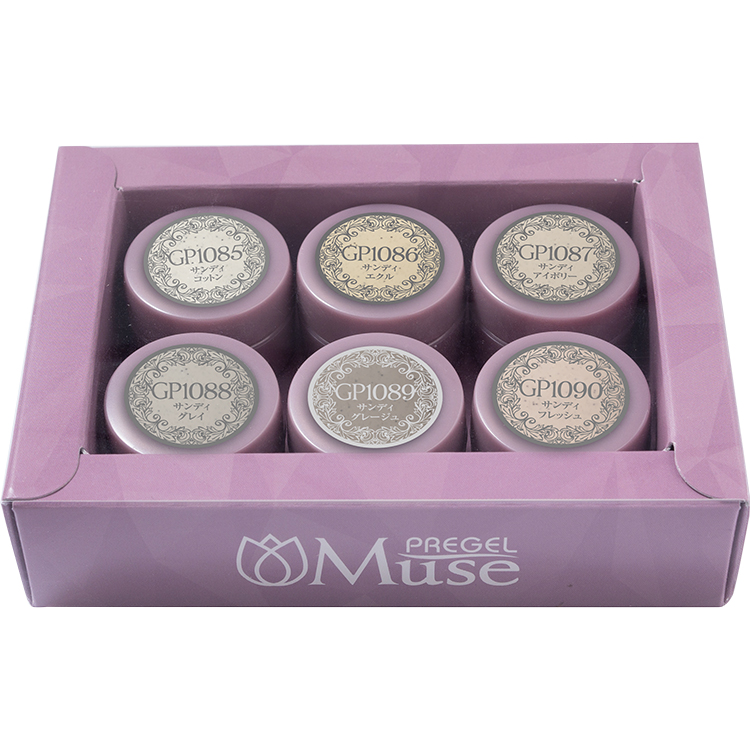 プリジェル ミューズ サンディニュートラルシリーズ 3g×6色セット PSU