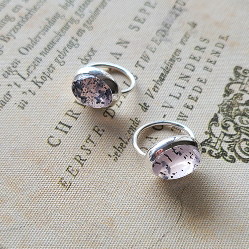 楽天市場】Bonbon pink dots quartz 天然石 リング 指輪 インド