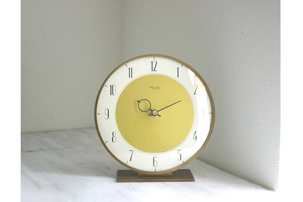 ミッドセンチュリー レトロ ドイツ KIENZLE 真鍮製の置き時計