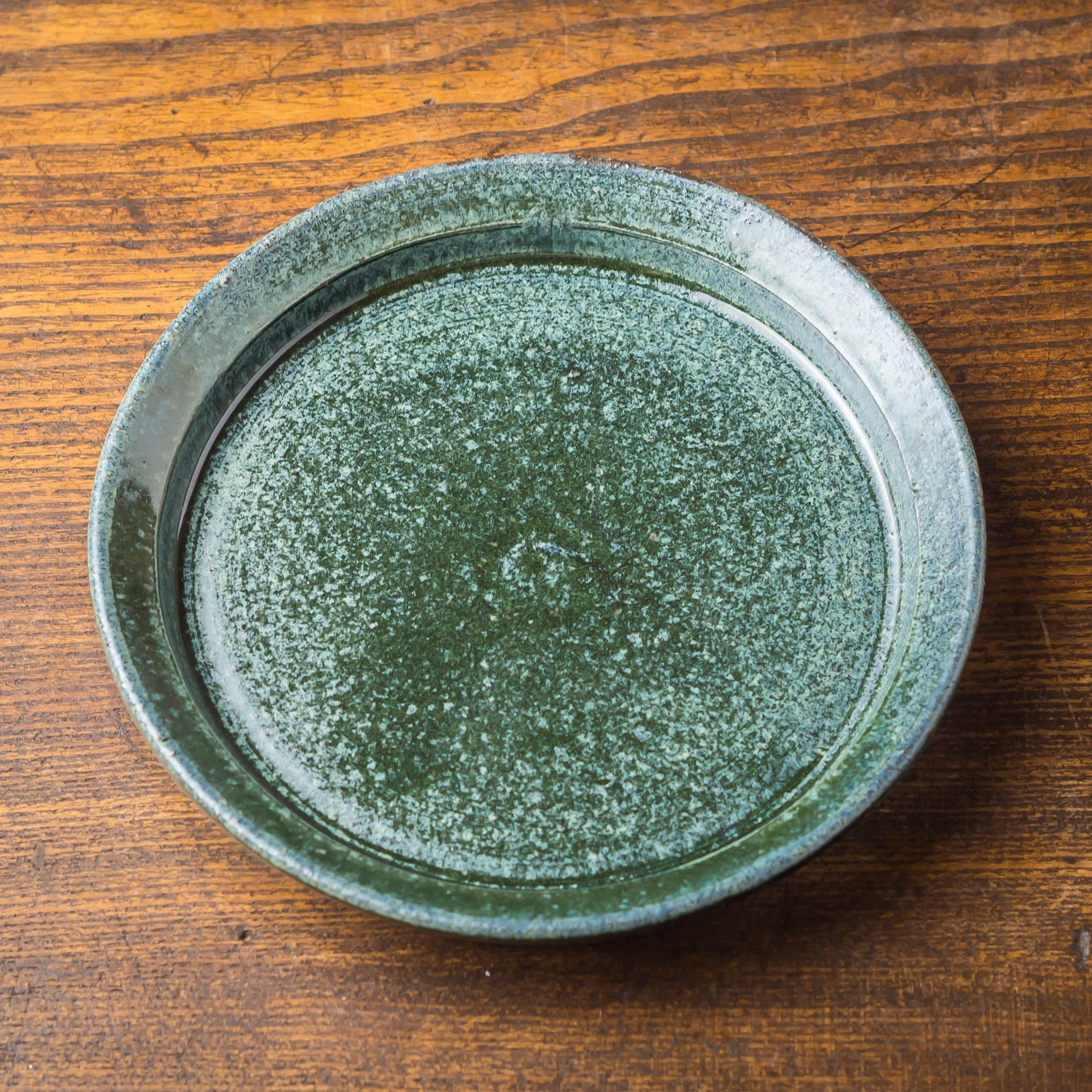 銅釉 青銅色 5寸プレート（銘々皿・取皿・ソーサー）／安藤美和