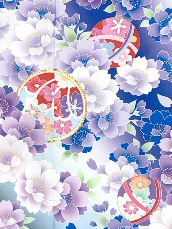 七五三 着物 7歳 2023年新作 単品 金駒刺繍 幻想的な柄の四つ身の子供