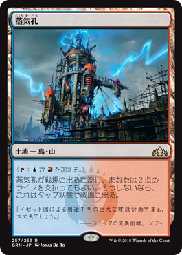 Foil】《蒸気孔/Steam Vents》[GRN] 土地R | 日本最大級 MTG通販サイト