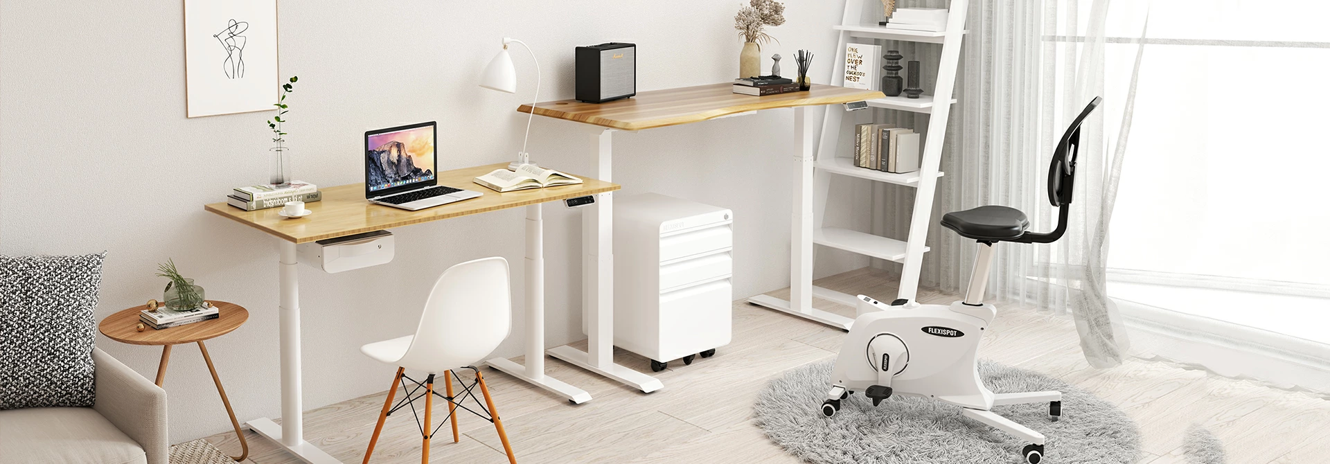 IKEA天板と電動昇降デスクFlexiSpotで快適! 安く済ませる在宅リモート