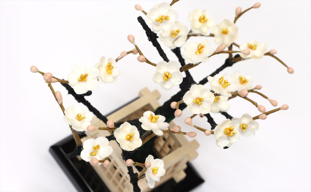 花 繭玉細工 紅白梅 2号 - 人形舗 福順号オンラインショップ | 雛人形