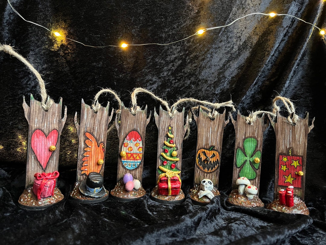 Nightmare Before Christmas Holiday Door Ornaments OR Figurines for