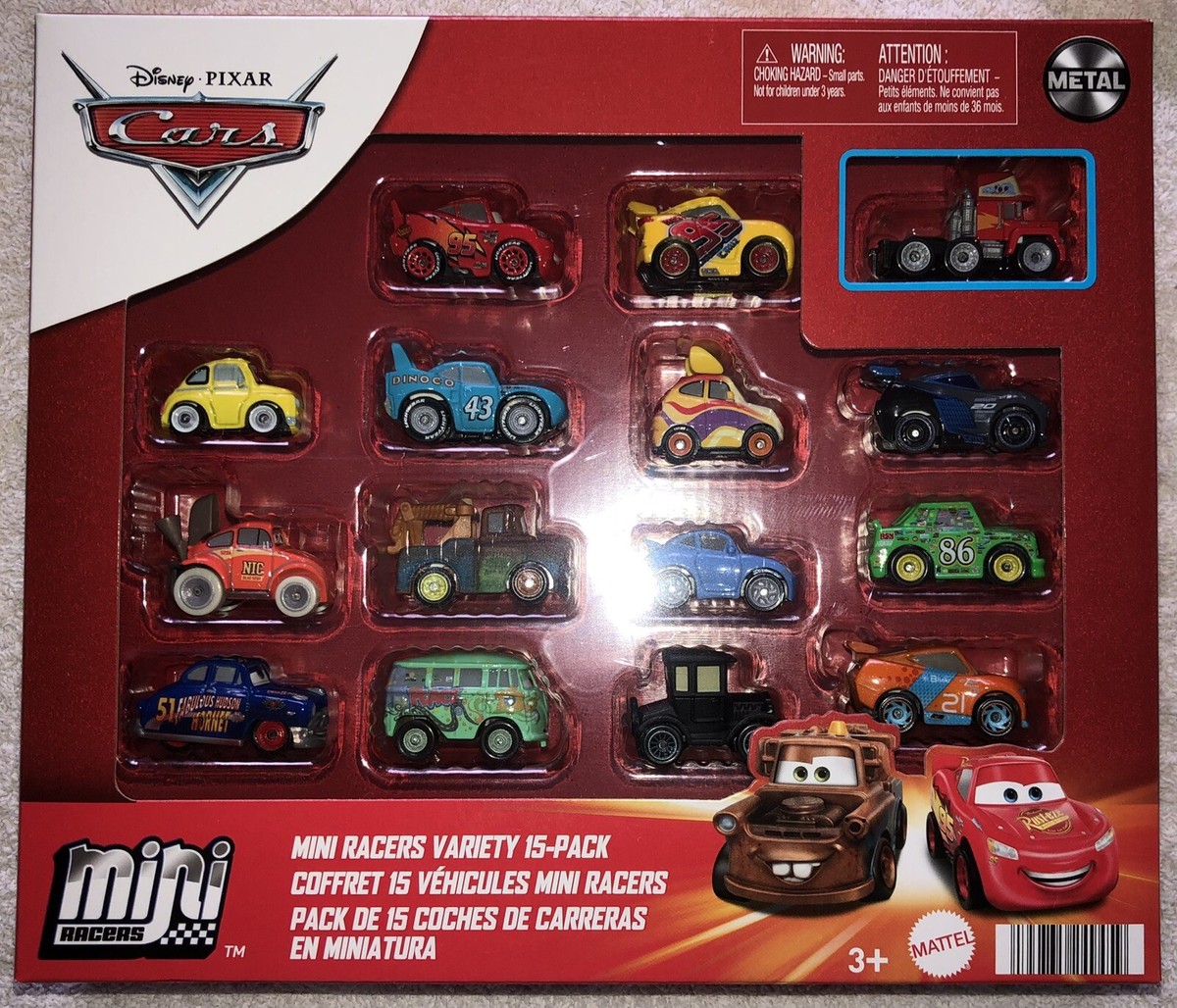 Disney Pixar Cars Mini Racers 15 Pack Jocko Flocko Mack Lizzie