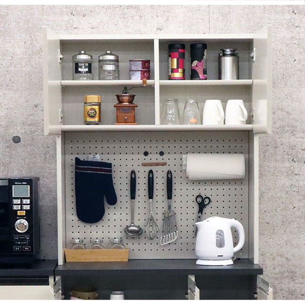 食器棚 上置き棚 上だけ 上棚 食器棚 上 収納 有孔ボード 磁石対応
