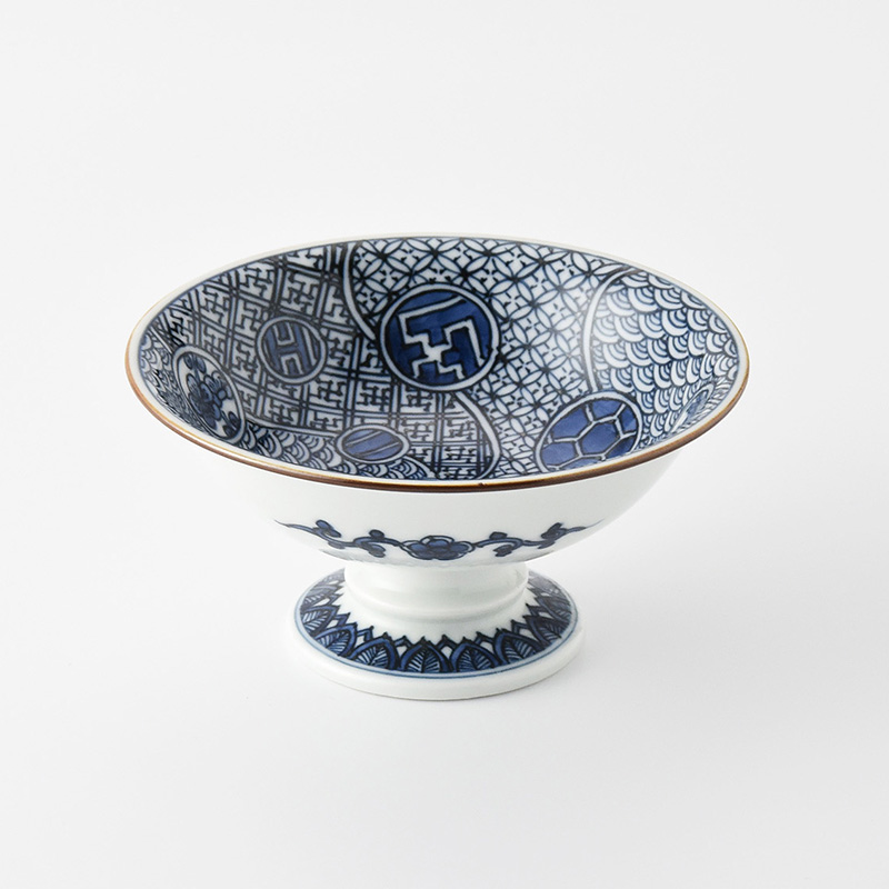 平戸松山】丸紋祥瑞 高台皿 | 三川内焼オンライン・ショップ