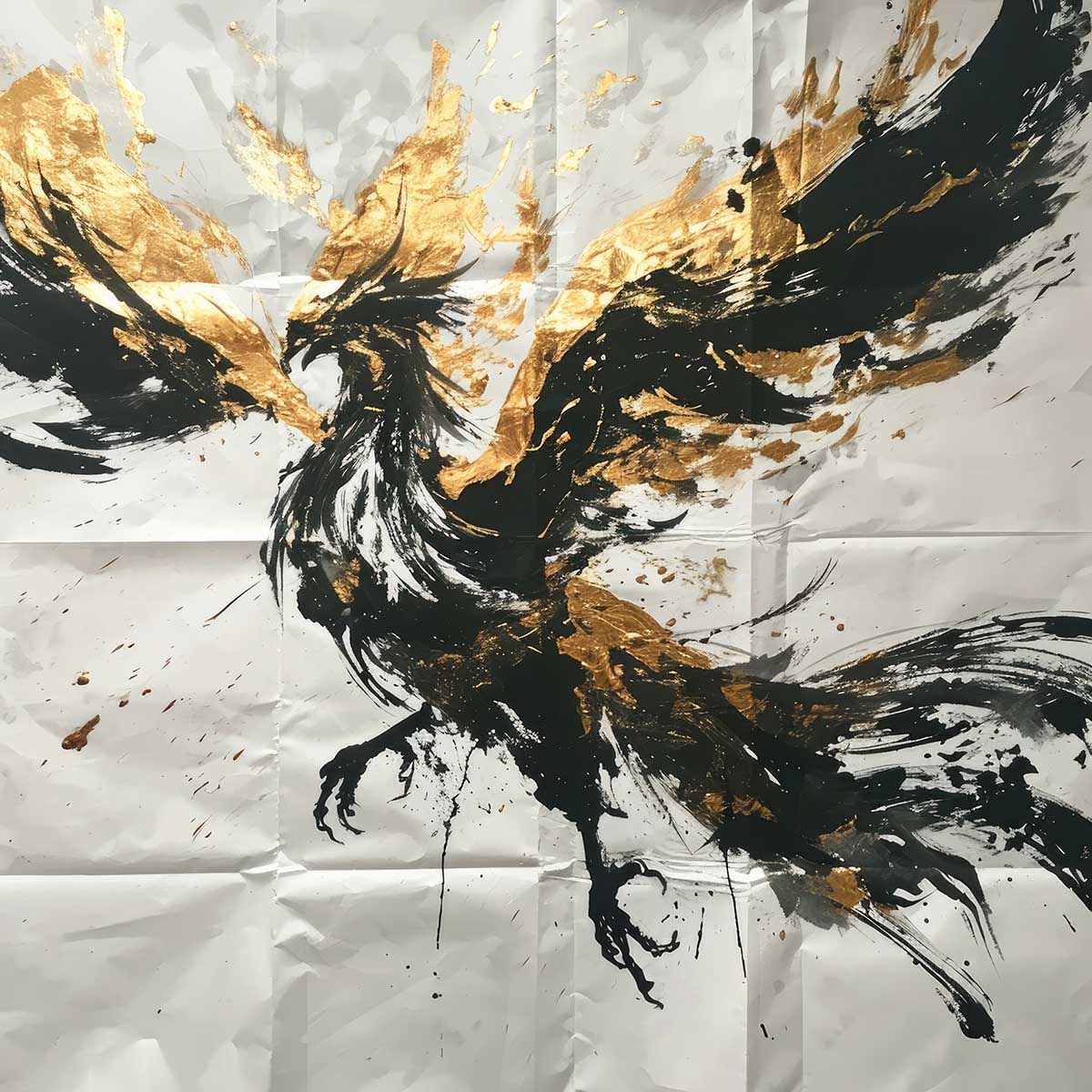 楽天市場】鳳凰 ほうおう フェニックス 開運 正方形ポスター 豪華 絵画