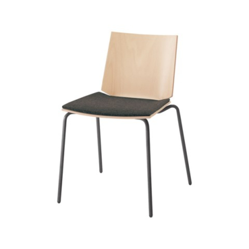 内田洋行 ミーティングチェア Hazel(ヘーゼル) メタリックグレイ脚 布