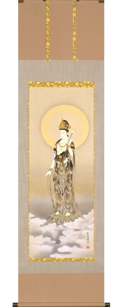 雲上観音 野口弧堂（直筆） 【掛け軸の販売専門店 掛軸倶楽部】