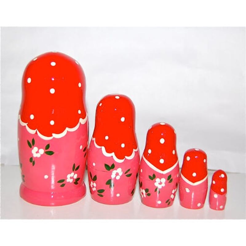 いちごマトリョーシカ（5人組） ロシア製 取り扱い方の注意事項をお