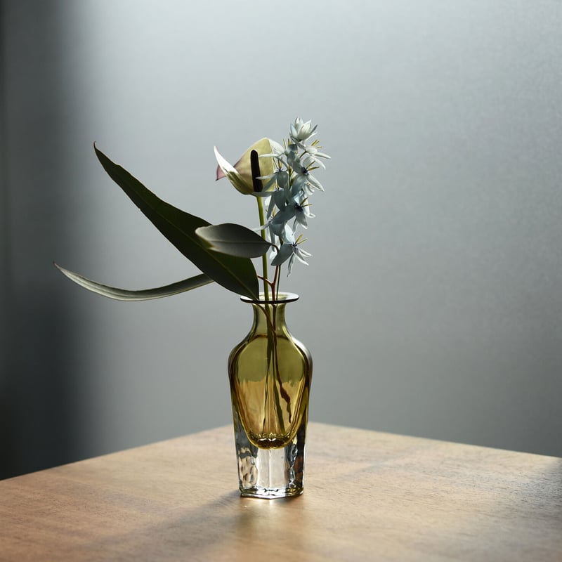 富山アイコニック YAKUBIN 一輪挿し/越琥珀硝子 492 | 富山ガラス工房