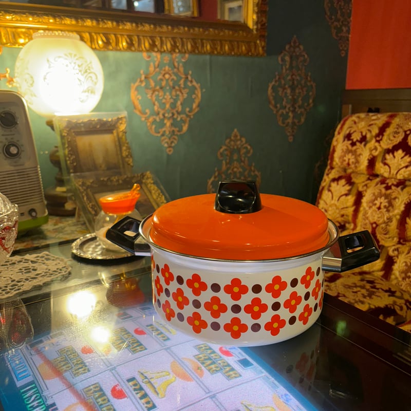 昭和レトロ ホウセイ ホーロー鍋 | アンティーク家具と喫茶キャバレー