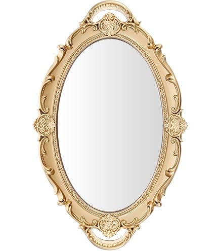 Amazon.co.jp: A-ITEM アンティーク鏡 ブロンズ ホワイト 壁掛け