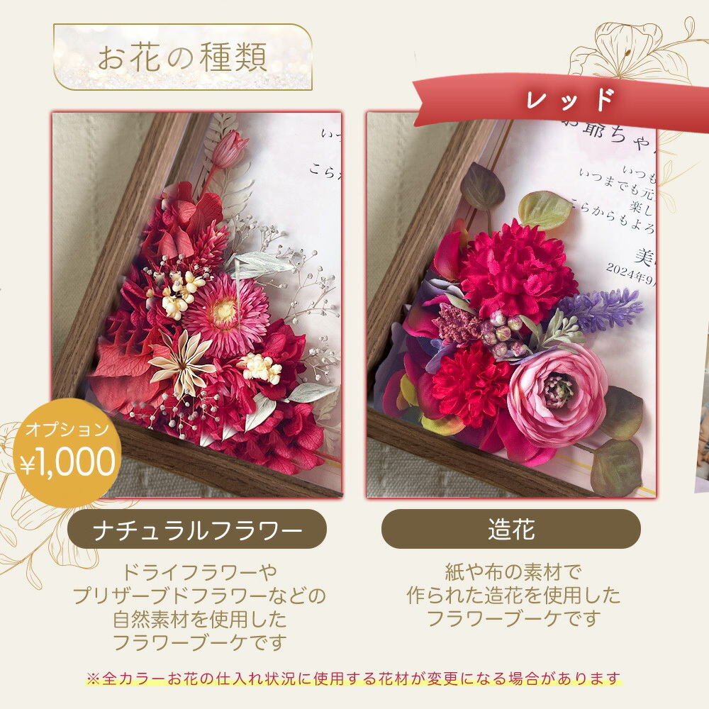 i48 長寿祝い フラワーフォトボックス 】長寿祝い 名入れ 名前入り