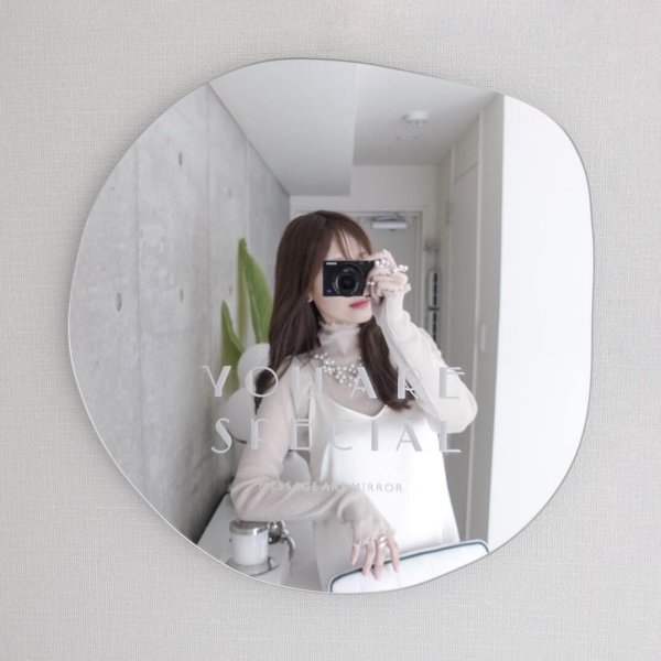 ウェーブミラー 賃貸OK 軽量 割れない / LINSL 日本製 【 ニュアンス