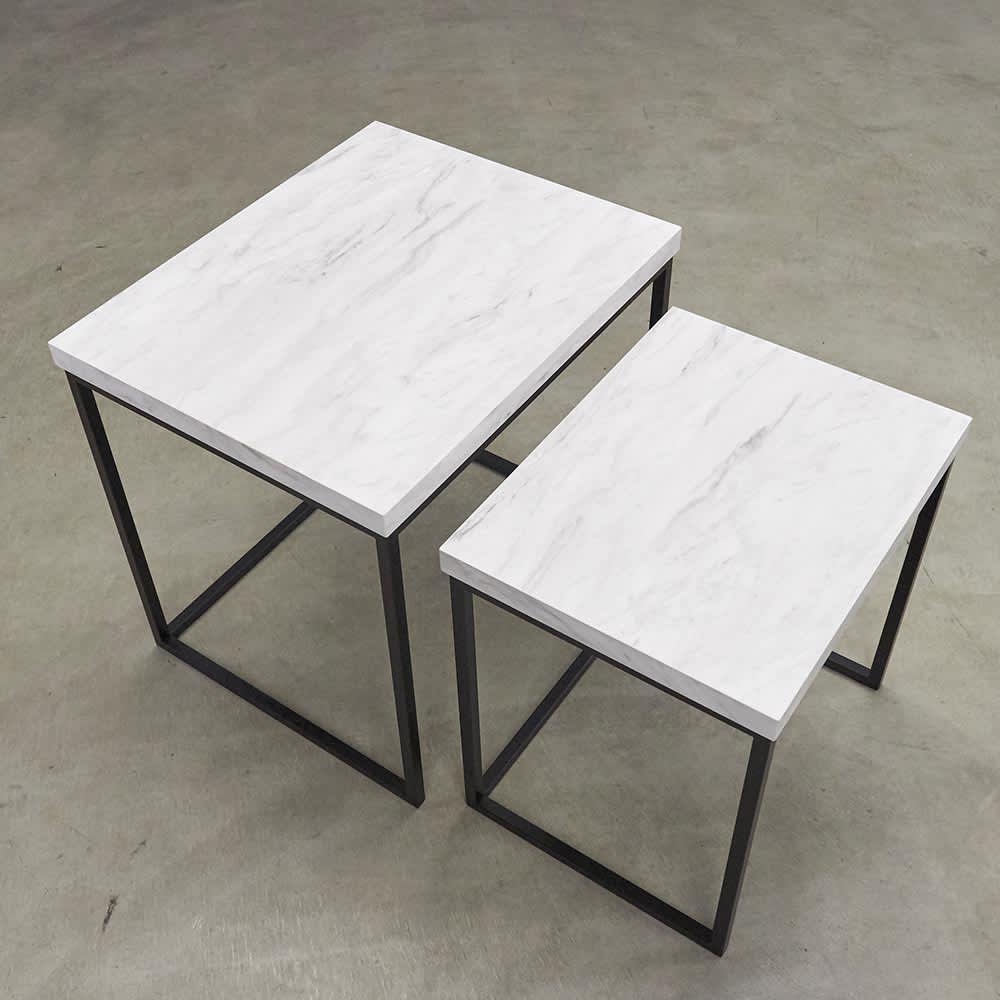 Marbrim/マーブリム 大理石調テーブルシリーズ ネストサイドテーブル