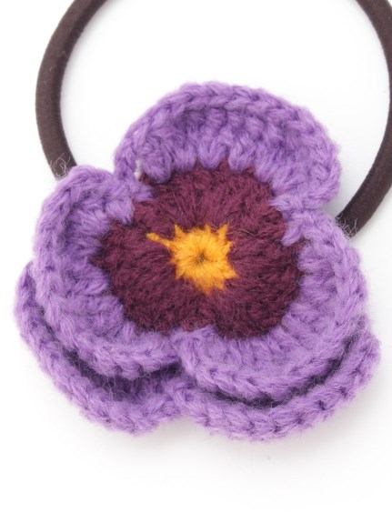 スミレヘアゴム（ヘッドアクセサリー）｜Ribbon hakka kids（リボン