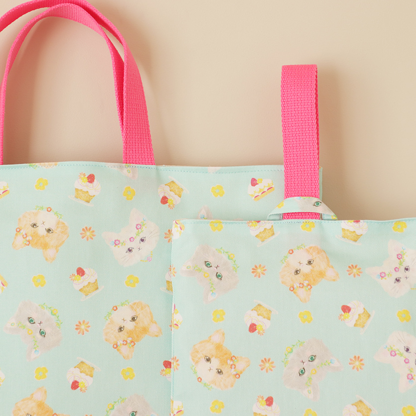 入園・入学グッズ手作りキット（6点セット）ねこちゃんのケーキ