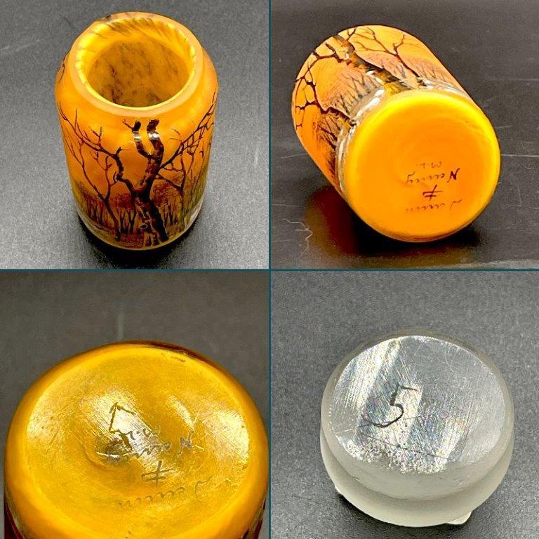 極上完品!！ ドームナンシー 冬景色文香香水瓶 エナメル彩 風景 Daum