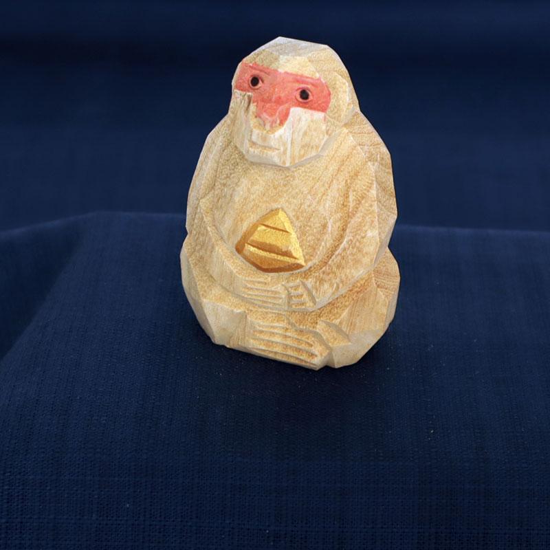 十二支 木製 楠／楠一刀彫 十二支揃 桐箱入／職人 干支飾り 木彫り