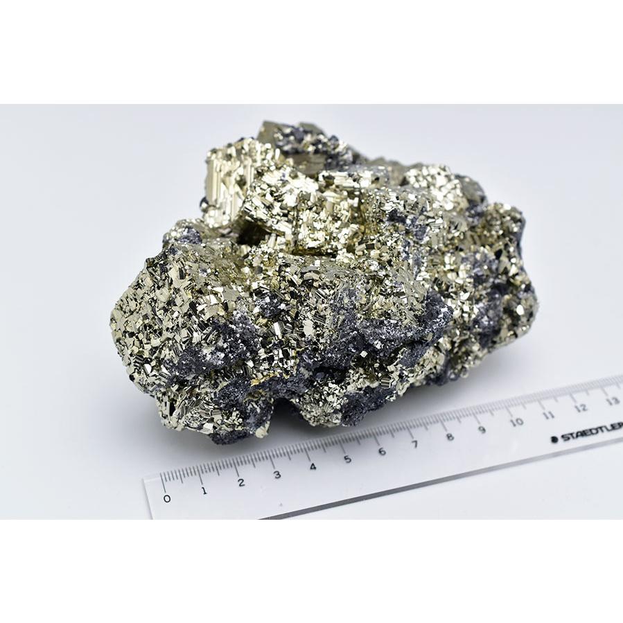 パイライト 黄鉄鉱 (約1559g) クラスター 原石 ペルー ラクラカンチャ