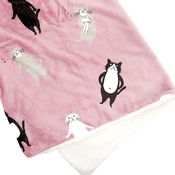 FRIENDSHILL（フレンズヒル） ブランケット ひざ掛け ボア付 猫 ネコ