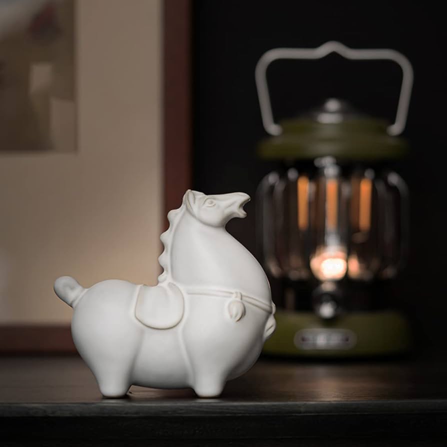 Amazon.co.jp: 馬のオブジェ アンティーク リアル セラミック タイプ4