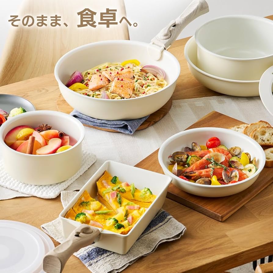 Amazon.co.jp: アイリスオーヤマ フライパン 鍋 セット IH&ガス火対応