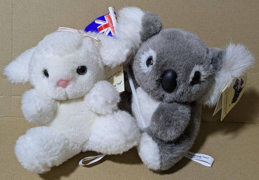 Amazon.co.jp: オーストラリア限定 ぬいぐるみ コアラ&ひつじ タグ付き