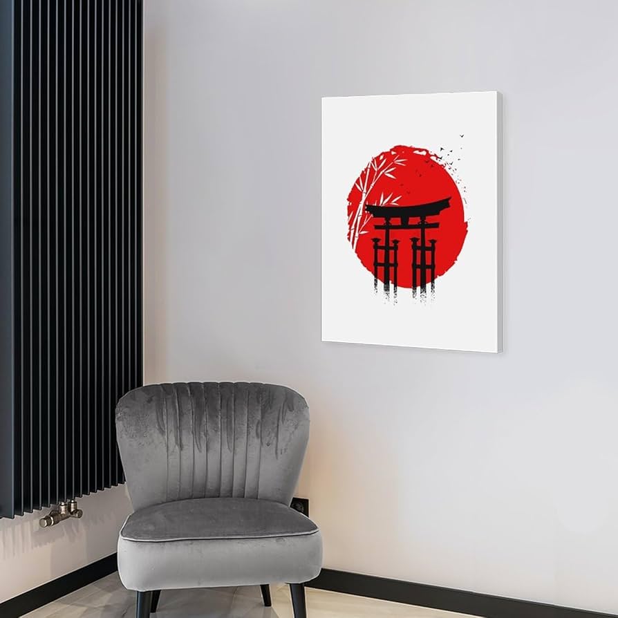 Amazon.co.jp: 日本 国旗 日の丸 旗 キャンバス絵画 アートパネル