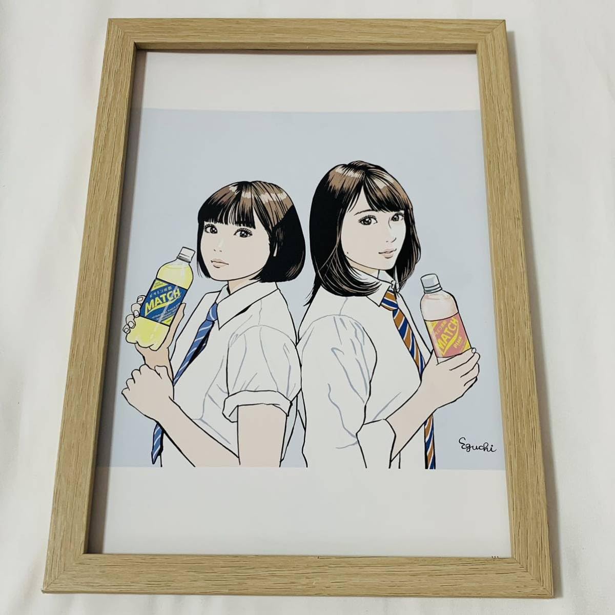 Amazon.co.jp: 江口寿史 イラスト 額装品 B5サイズ ポスター風