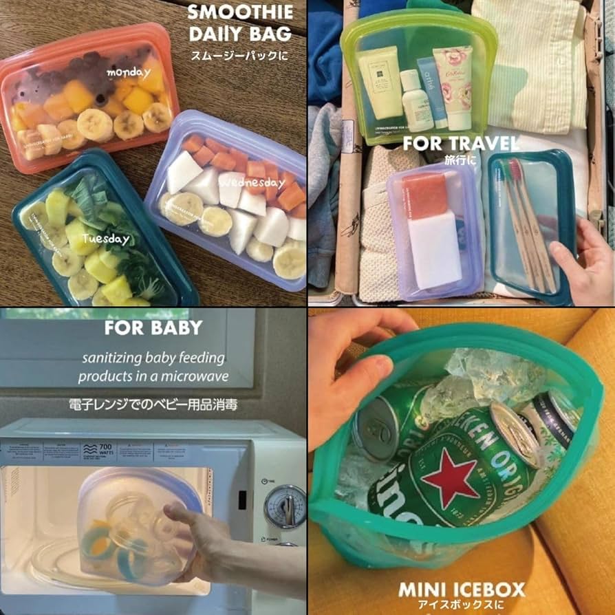 Amazon｜シリコンKEEPER BAG NEUTRAL LIGHT PURPLE 2000ml STANDING